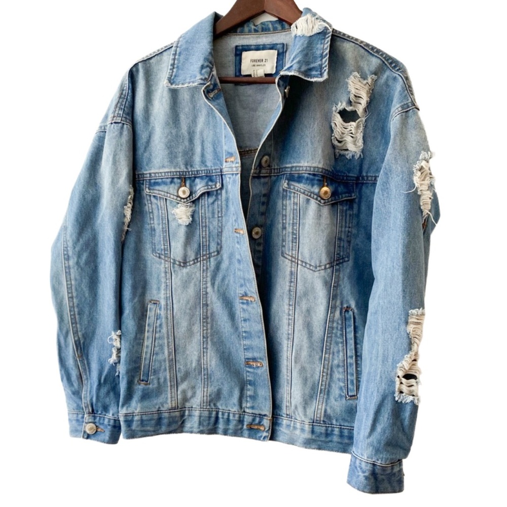 Classic Distressed Forever 21 Denim Jacket
